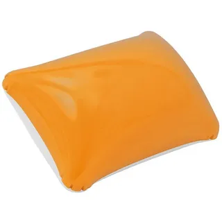 Macma Reisekissen aufblasbares Kissen / Reisekissen / Strandkissen / Farbe: weiß-orange