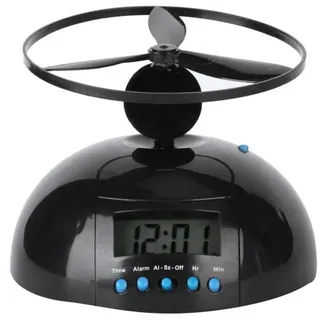 FELIXLEO Tischuhr Fliegende Uhr, neuartiger fliegender Wecker, Mini Rundpropeller