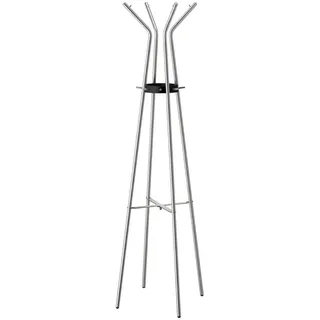 Zack Kleiderständer, Edelstahl, Metall, 54x175x54 cm, standfeste Füße, Jackenhalter, Garderobe, Garderobenständer