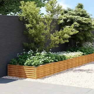 vidaXL Hochbeet 770 x 100 x 36 cm Cortenstahl