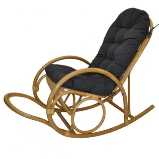 Rattani Schaukelstuhl Rattan Schaukelstuhl Jenaira, Relexsessel Fb. honig, Inkl. hochwertigen Polster, viele Farben zur Wahl beige