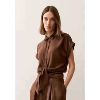 More & More Hemdbluse mit Knot-Detail Braun 44