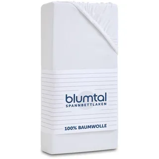 Blumtal Spannbettlaken Jersey 90 x 200 cm weiß