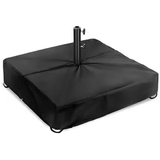 CashMuch Outdoor Schirmständer Abdeckung Wasserdicht Quadratisch Sonnenschirm Ständer Schutzhülle mit Reißverschluss 210D Oxford Stoff Schwarz (53,3 x 53,3 x 12,7 cm)