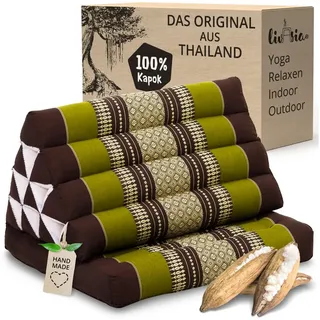 Livasia Thaikissen 75 x 50 cm Braun/Grün