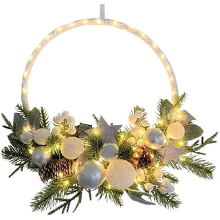 Weihnachtskranz Weihnachtsanhänger Türkranz Weihnachtsgirlande Weihnachtsdeko Weihnachtskugeln Weihnachten Adventskranz Anhänger Für Fenster Wand Eingang Garten Decor