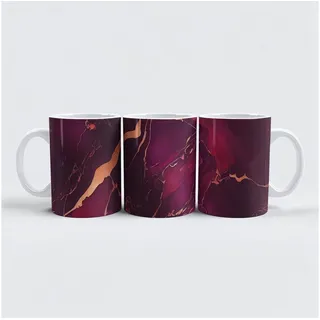 raxxa Tasse "Burgund Gold Marble", 1-tlg., Keramik weiß