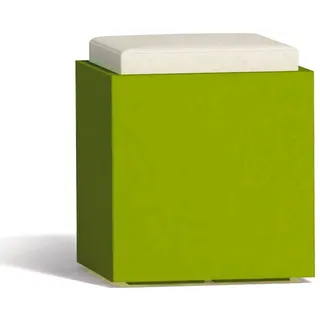 SITZWÜRFEL HOCKER SITZHOCKER WÜRFEL GARTEN SITZ AUFBEWAHRUNGSBOX GRÜN