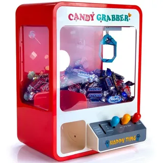 Goods+Gadgets Candy Grabber Greifautomat für Kinder | Süßigkeitenautomat & Musik | Retro Spielkonsole