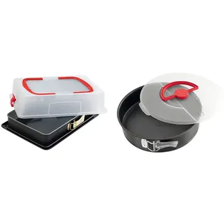 Dr. Oetker Bake & Go Rechteck-Backform mit Haube 38 x 25 cm