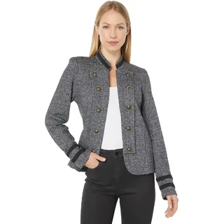 Tommy Hilfiger Damen Jacke mit Offenem Vorderband Lässiger Blazer, Schwarz Multi, M (6er Pack) - M