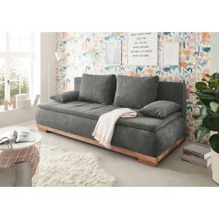 ed exciting design Mila Schlafsofa 208x105x93cm Dunkelgrau im Landhaus Stil