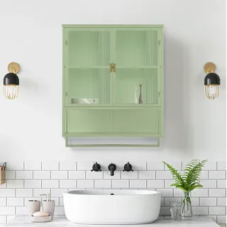 Möbel Sideboard Aufbewahrung 60 Cm Wandmontage Grün Okmyhome