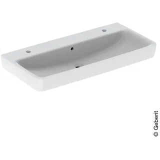 Geberit Renova Plan Waschtisch 100cm, Hahnloch rechts/links, mit Überlauf, weiß