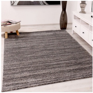 Teppich Moderner Kurzflor Teppich Grau meliert Puristisch, Vimoda, Rechteckig 80 cm x 150 cm