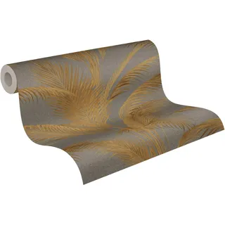 A.S. Création Vliestapete Palmen 64 cm x 10 m 39980-4 Grau/Gold/Orange