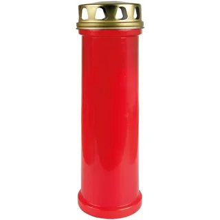 HS Candle Grabkerze in Rot mit ca. 100h Brenndauer