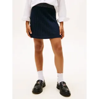 Tommy Hilfiger Strickrock MINI CABLE SKIRT Regular fit, für Kinder bis 16 Jahre blau 4 (104)