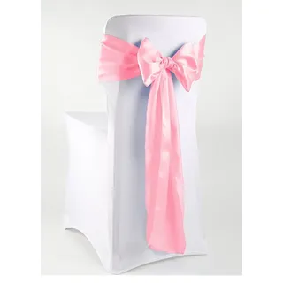 event-kauf Satin Stuhlschleifen/Tischläufer Satinschleifen Stuhlhussen-Schleife glänzend (Freie Farbwahl) ... (Altrosa, 50)