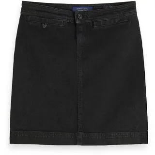 Maison Scotch Damen Jeansrock Organic Cotton Denim 157001-3753 M - Elegant Black - M