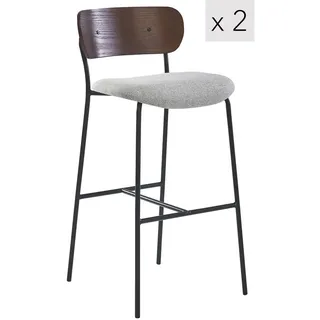 Nordlys Barhocker 2er-Set 45,5 x 93,5 cm Grau
