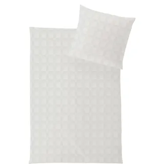 Hefel Karo Gestreift/Lyocell Elfenbein 135 x 200 cm + 40 x 80 cm/80 x 80 cm