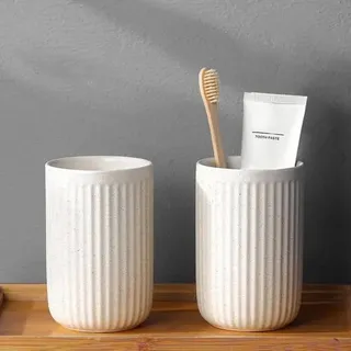 Zahnputzbecher Keramik Set, Zahnbürstenhalter für Elektrische Zahnbürste Zahnbürste und Zahnpasta, Kinder Toothbrush Holder, Zahnbürsten Badezimm
