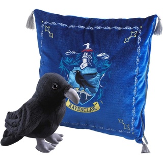 The Noble Collection Merchandise-Figur Harry Potter Kissen Ravenclaw Logo mit Plüsch Maskottchen Rabe, Offiziell lizenziertes Merchandise blau