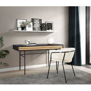 Woodman Schreibtisch »Stripe«, Kombination von Metall & Holz, Breite 130 cm schwarz