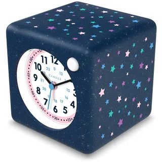 MNU 4010 Q Kinderwecker lautlos Licht Glitzer Sterne Snooze Beleuchtung ohne ...