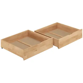 Erst-Holz Einzelner Bettkasten Buche Farblos Lackiert Modell B35