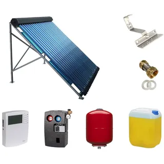 Solarthermie Komplettset Blueclean 1x30 R√∂hren 4,9m¬≤ mit Wandmontage