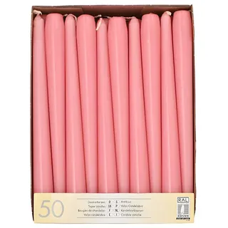 Papstar Leuchterkerzen Ø 2,2 cm 25 cm 50 St. rosa