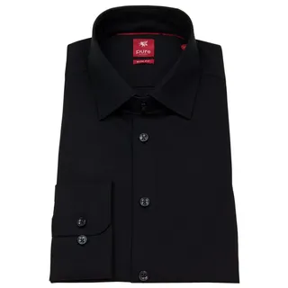 Pure Businesshemd Slim Fit stark tailliert Kentkragen schwarz L