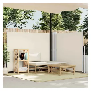 vidaXL Ausziehbare Seitenmarkise 1,4 x 10 m creme