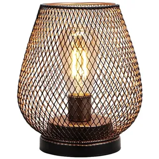 JHY DESIGN Tischlampe Batteriebetrieben Kabellose Tischleuchte mit LED Glühbirne Metall Nachttischlampe Designer Batterie Lampe für Hochzeiten Party Innen Wohnzimmer Garten Balkon Draußen