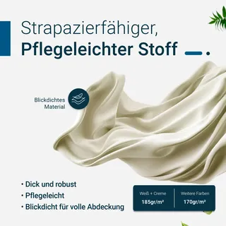 TexDeko Bierbankauflage gepolstert 220x25x4cm XL für Bierzeltgarnitur Bankauflage mit Reißverschluss zum selber aufziehen (Creme)