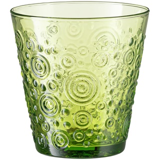 VILLA ITALIA EMPIRE - Handgefertigtes Glas (250 ml, 9 cm) - Erfrischendes Grün für Stilvollen Genuss - Schöne Gläser - Bunte Gläser - Trinkgläser Bunt - Wasserglas - Trinkglas - Kristallgläser
