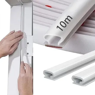 Türdichtung Selbstklebend, 11 Meter - Schalldämmung & Kälteschutz Für Haustür & Fenster - Gummi-dichtband Typ D Aus Tpe, Zugluftstopper Für Türspalt,weiß