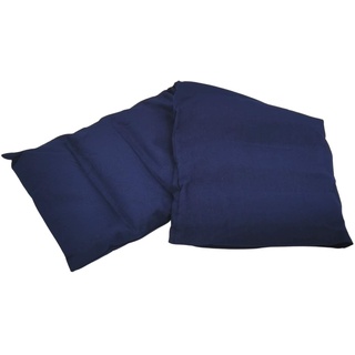 Aminata BALANCE Körnerkissen 60x20 cm Mikrowelle groß für Nacken, Schulter & Rücken Raps-Samen-Körner-Kissen Wärme-Kissen - dunkel-blau - Motiv für Damen und Herren - Abnehmbarer Bezug