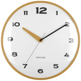 Karlsson Wanduhr, Gelb, Metall, Rund, 40x1x40 cm, Dekoration, Uhren, Wanduhren