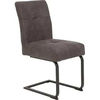 HELA Esszimmerstuhl Luise S Schwingstuhl, Freischwinger 2er-Set (Set, 2 St), Sitz mit Federkern, Extra dicke Polsterung, Küchenstuhl schwarz