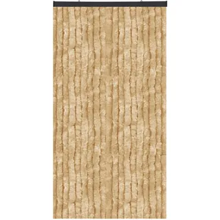 Arsvita Flauschvorhang 80x200 cm in Unistreifen beige, Perfekter Insekten- und Sichtschutz für Ihre Balkon- und Terrassentür, viele Farben
