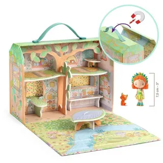 DJECO Spielhaus Tinyly Sylvia & Fox Haus magisches tragbares Spielhaus mit Fuchs Figur
