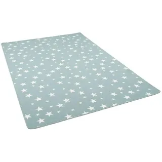 Snapstyle Kinder Spiel Teppich Sterne Mintgrün 100x300cm