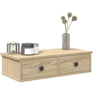 vidaXL Wandregal mit Schubladen 60 x 28 x 15 cm Braun