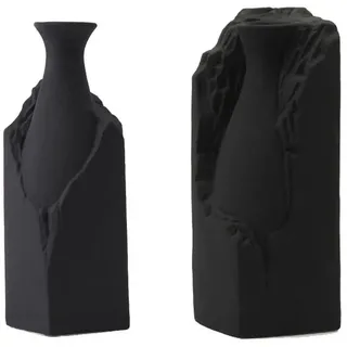RAIKOU Dekovase Dekoration, Zimmerdekoration, Blumenvasen, Antik-Design (Set, 2 St) schwarz