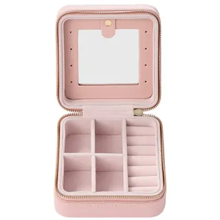 SONGMICS Schmuckkasten Gisella in Rosa - (B)11.4 x (H)5.5 x (T)11.4 cm | Gr.: onesize