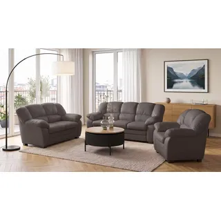 Cotta Couch Polyester 3-2-1 Garnitur Grau