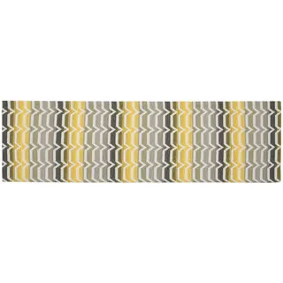 Tischläufer GÖZZE "Naxos" Gr. 1, gelb (anthrazit, gelb, taupe), B:135cm L:40cm, Polyacryl, Polypropylen, Tischdecken